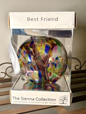 'Best Friend' Hand Painted Glass Hanging Orb The Sienna Collection