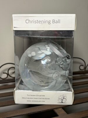 'Christening' Hand Painted Glass Hanging Orb The Sienna Collection