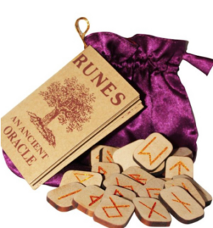 IMG_0204 Wooden Runes Set. Discover The Mystical Messages From The Beautiful Wooden Runes In A Velvet Pouch