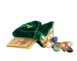 WW312 Crystal Runes Set. Discover The Mystical Messages From The Beautiful Crystal Runes In A Velvet Pouch